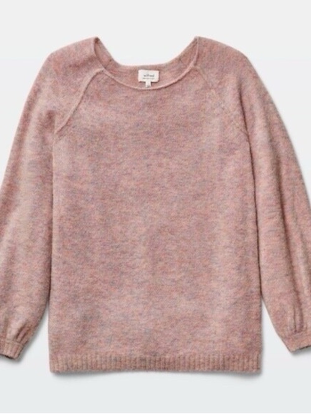 Wilfred Heathered Pink Scoop Neck Raglan Sweater